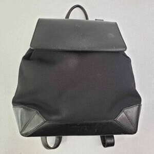Cole Haan Leather Backpack Purse Mini Travel Bag Gold Hardware Black